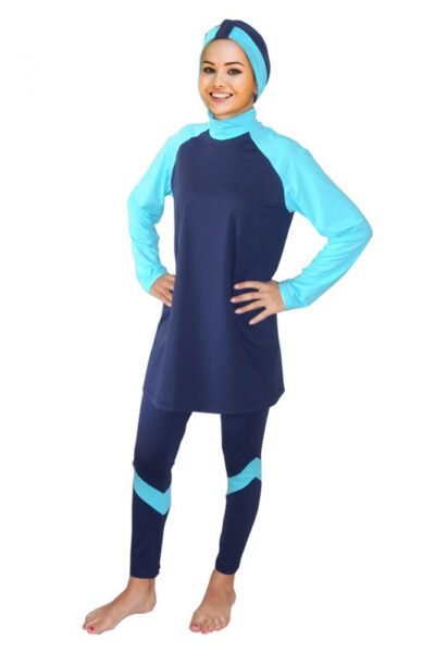 kenza burkini bleu